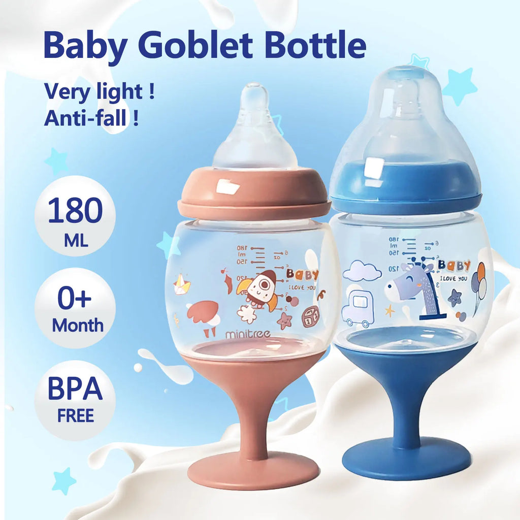 180ml goblet baby bottle, photography accessories, baby drinking water, household cup, direct drinking juice,Christmas gift