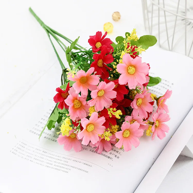 30CM Artificial Daisy Home Decoration Silk Flower Jumping Orchid Chrysanthemum Table Decoration Photography Props