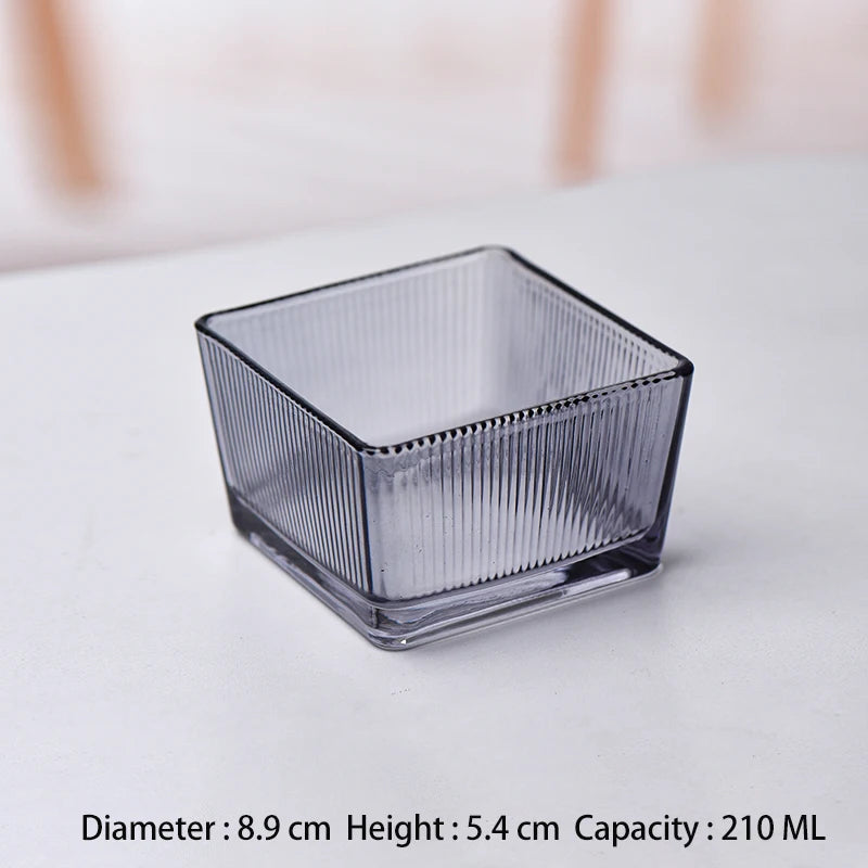 Glass Ice Cream Dessert Bowl Japanese Style Hammer Patterned Household Candy Snack Bowls High Quality Living Room Tableware