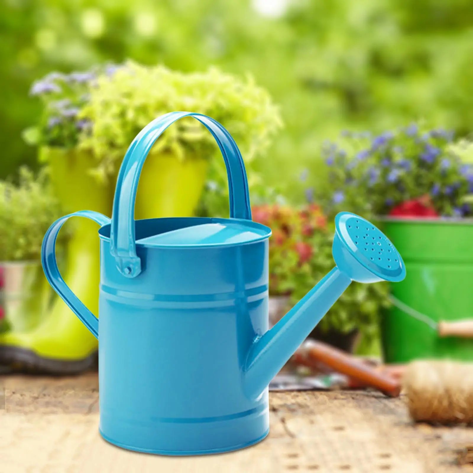 1.5L Iron Watering Can Garden Bonsai Plant Watering Pot Sprinkled Kettle for Home Garden Yard Courtyard Backyard Water Can