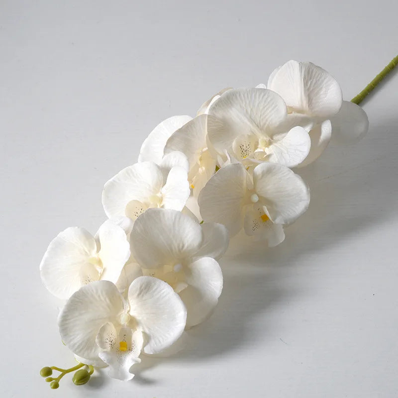 2pc 36cm Phalaenopsis Silk Cloth Artificial Flower Glue Feel 9 Orchid Flower Arrangement Bonsai Material Home Desktop Decoration