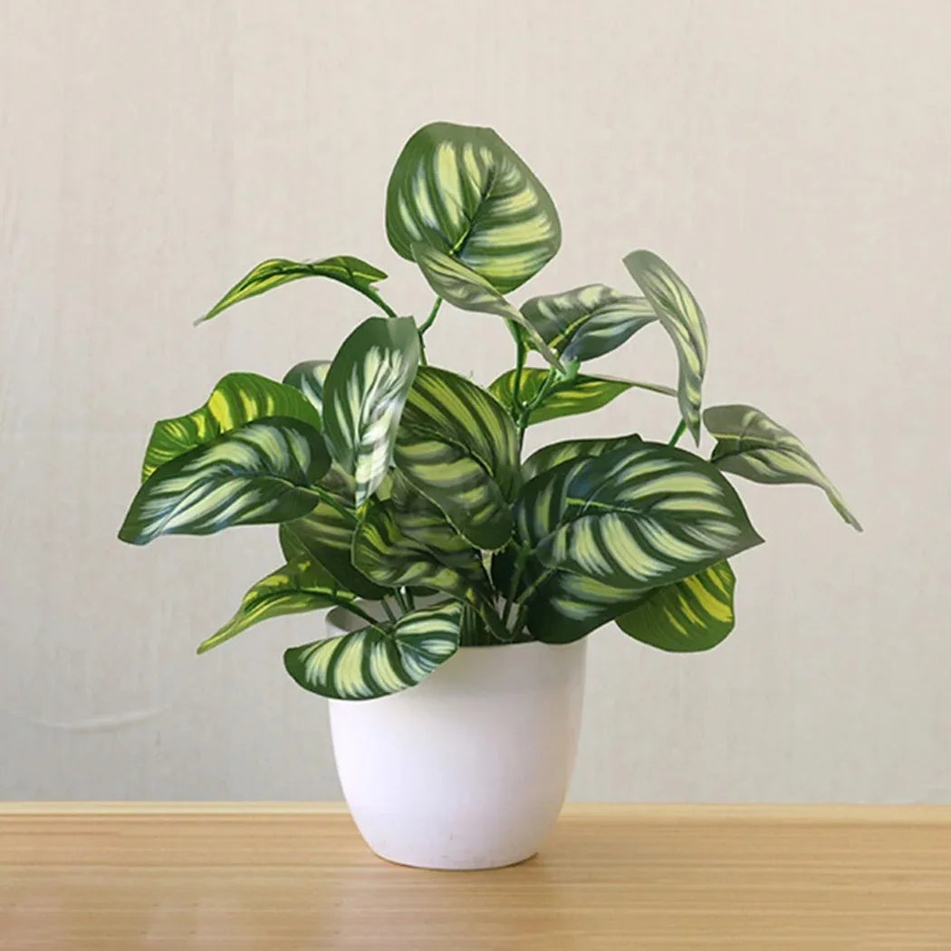 1PC Artificial Foliage Plant Pot Bonsai Party Mall Home Desktop Office Decor Small Bonsai Fake Flower Potted Home Decorations