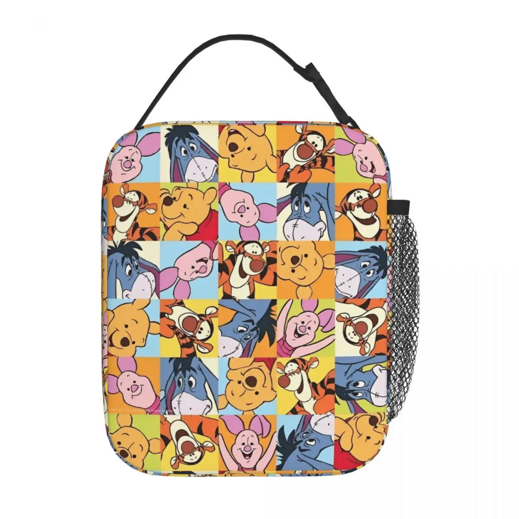 Cute Winnie The Pooh Insulated Lunch Bags Thermal Bag 
Meal Container Large Tote Lunch Box for Men Women Work Picnic