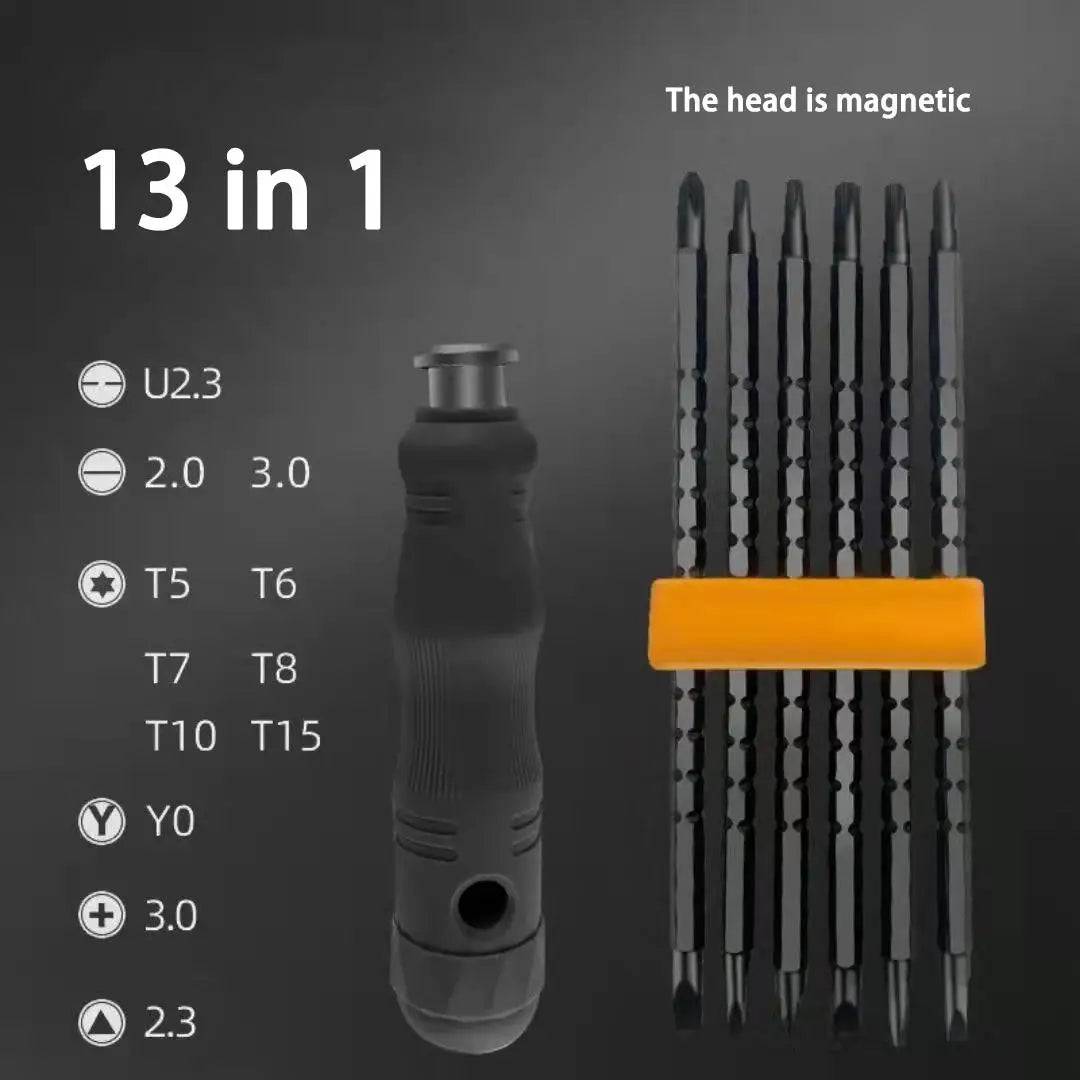 13 In 1 Triangle Screwdriver For Xiaomi Repair Special Shaped Magnetic Ratchet Screw Torx Key U-Type Household Tool Telescopic