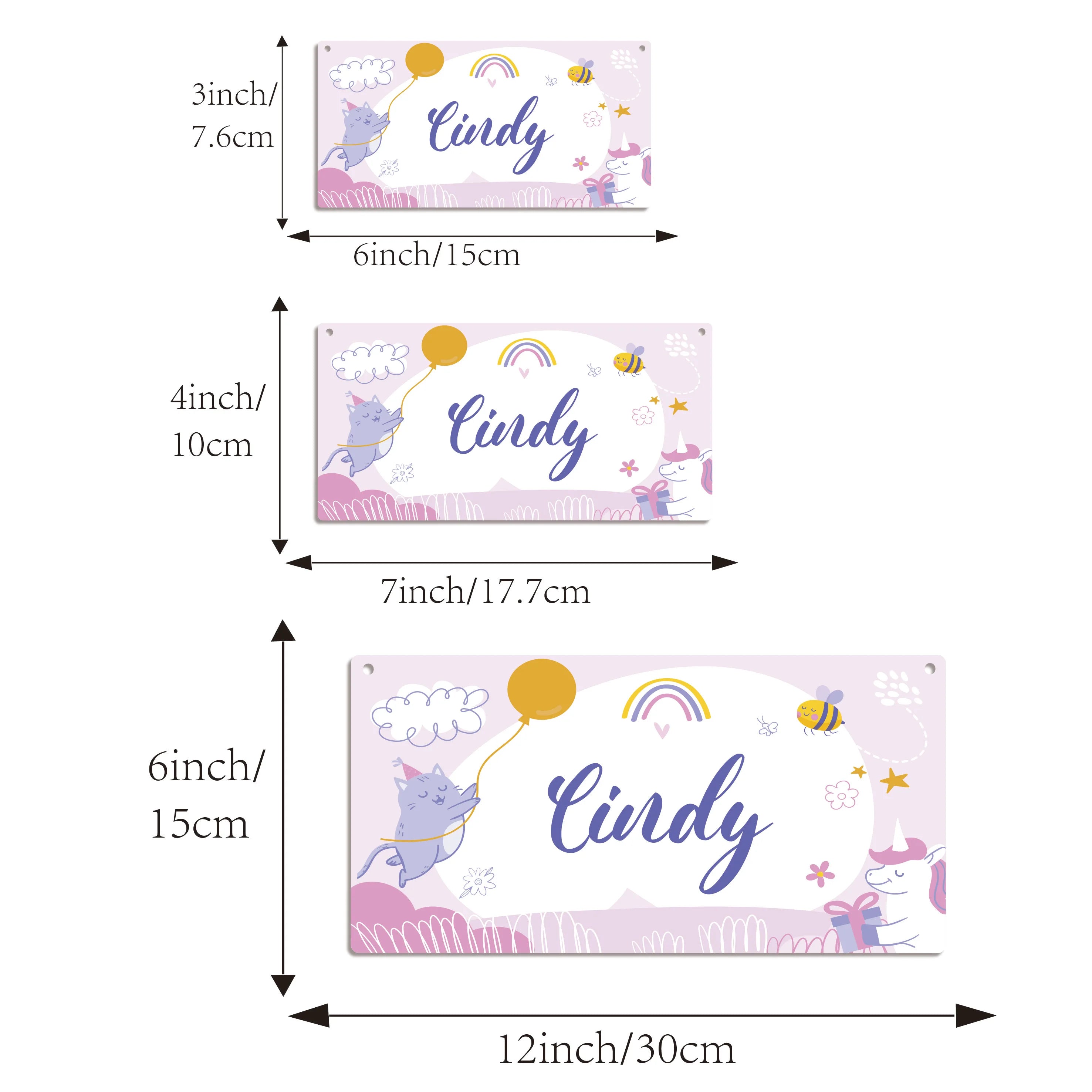 1 pc cute cat Customized Name Hanging Plaque Garden Plaque Wall Art Decor For Bedroom Decor