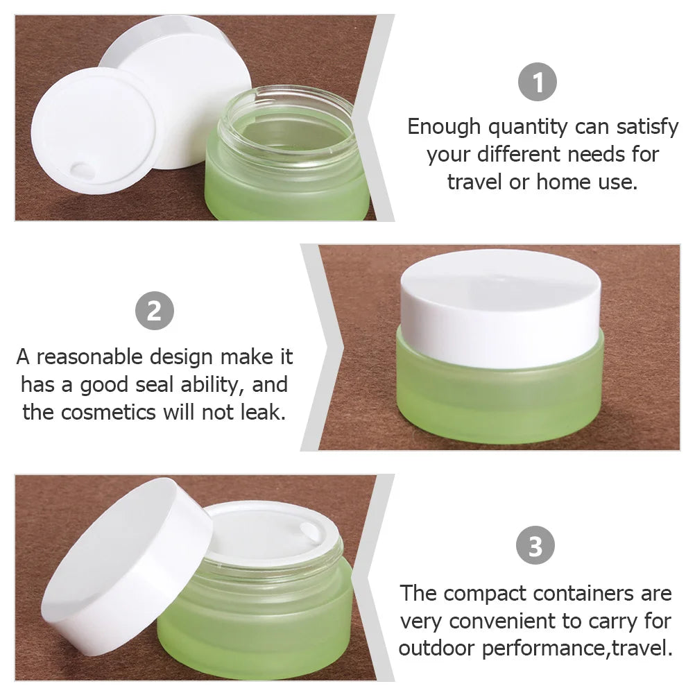 4Pcs Airtight Clear Containers 20g Easy Clean Refillable Jars with Inner Liner for Cosmetics and Lotions Travel Packaging