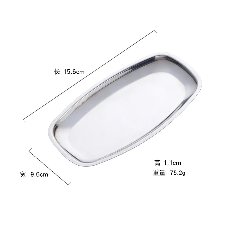 Nordic Style Oval Jewelry Storage Serving Tray Platter Stainless Steel Snack Tray Metal Storage Gold Decoration Home Organizer