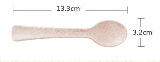 Children's wheat straw, healthy and environmentally friendly feeding soup, rice spoon, single pack, toddler and baby training