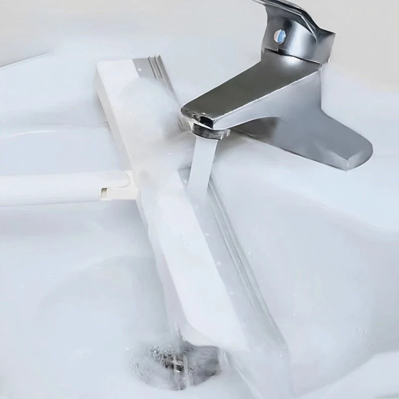 Cleaning Brush Long Handle Telescopic Magic Broom Silicone Floor Wiper Squeegee Strip Window Glass Household Bathroom Sweeping