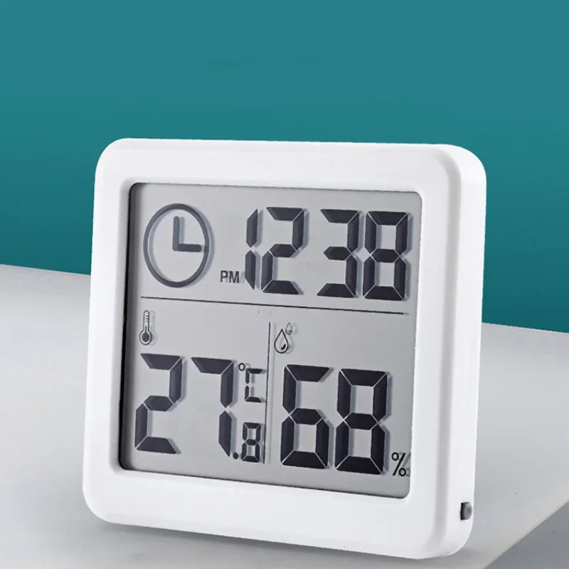 3.2inch Large LCD Screen Automatic Electronic Temperature Humidity Monitor Clock Multifunction Thermometer Hygrometer