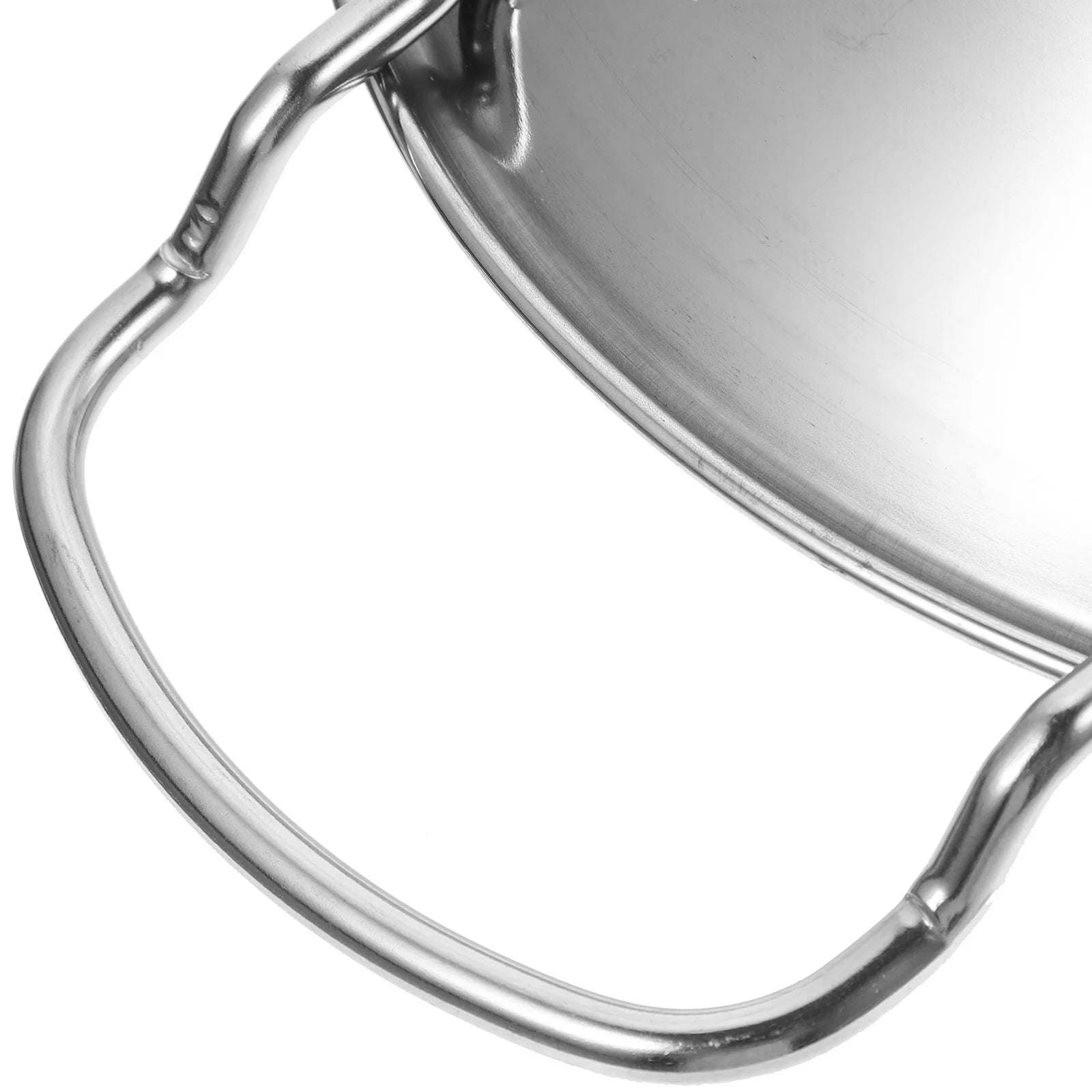 Dry Pot Double Handle Stainless Steel Wok Round Cooking Pan For Home Kitchen Hot Pot Seafood Vegetable Multi-Function
