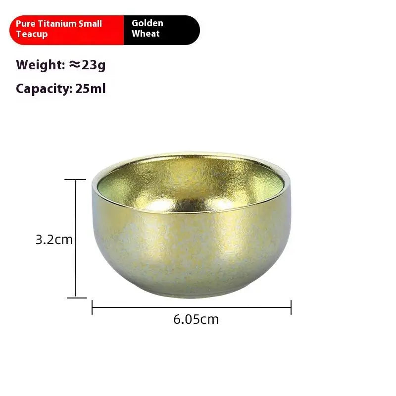 Pure Titanium Small Tea Cup Coffee For Outdoor Portable Camping Coffee And Tea Tableware Brewing Hiking Tea Cup Teapot