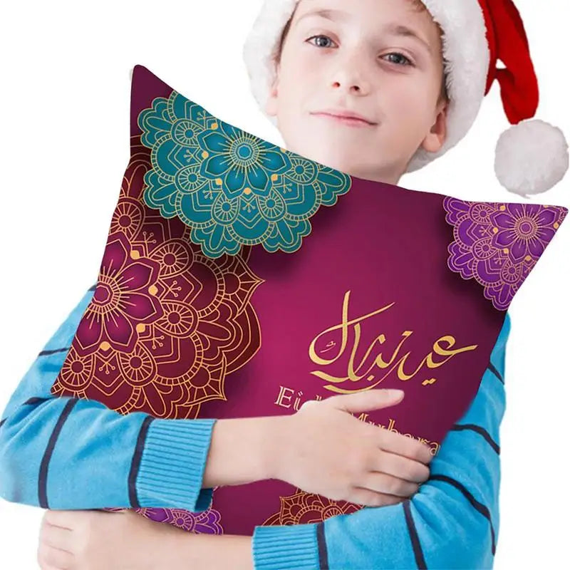 2023 Eid Pillowcase Decor For Home Sofa Cushion Cover Islamic Ramazan Kareem Decoration Mosque Mahometan Pillow Cover Gifts