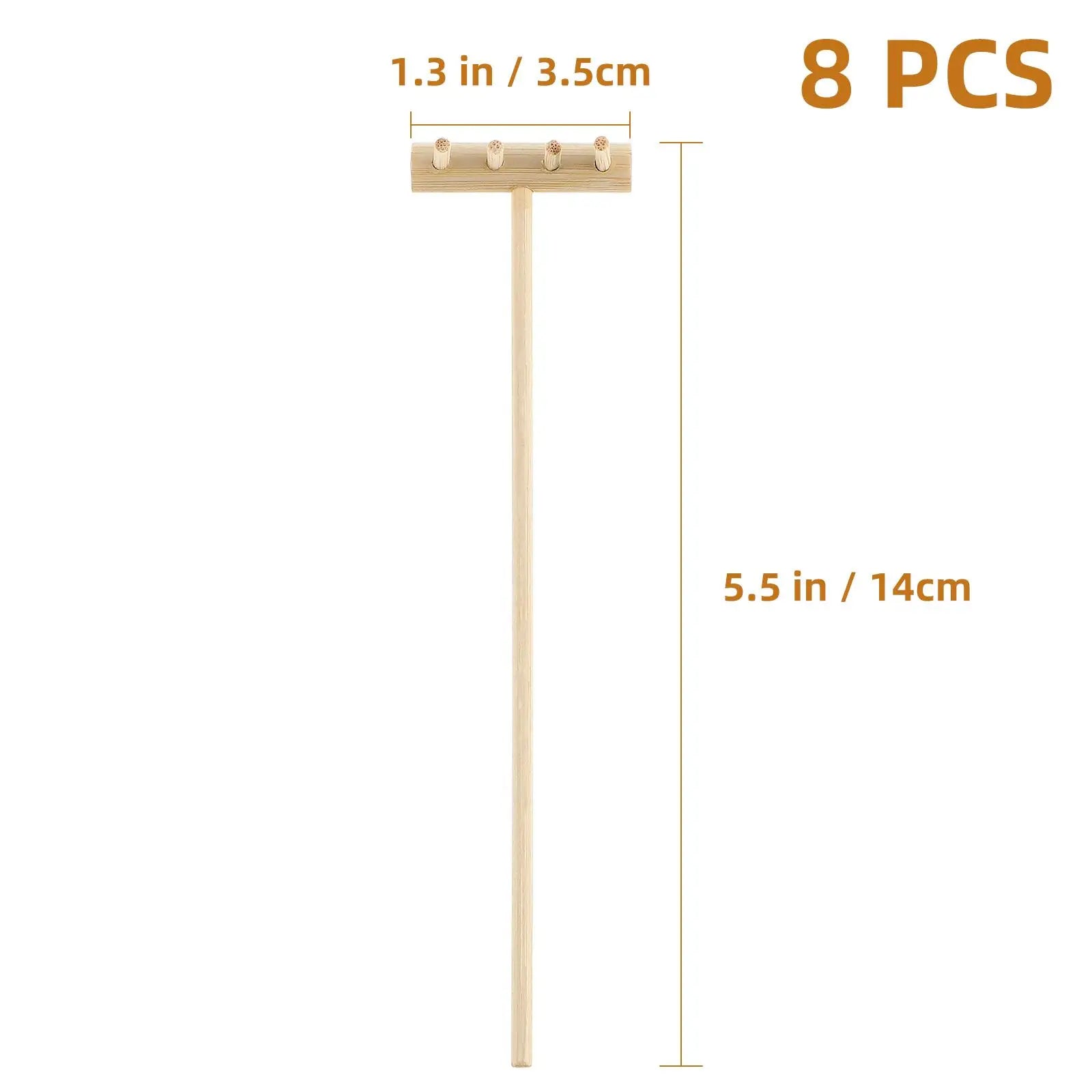 8 pcs Mini Zen Rake Bamboo Garden Tools Sand Table Decor Home Desk Toy Gift Handicraft Sewing Supplies Tea Set