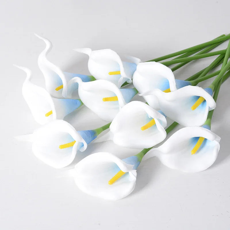 4pc 34cmpu Calla Lily Artificial Flower Color Fake Flower Arrangement Bonsai Material Home Living Room Table Floral Decoration