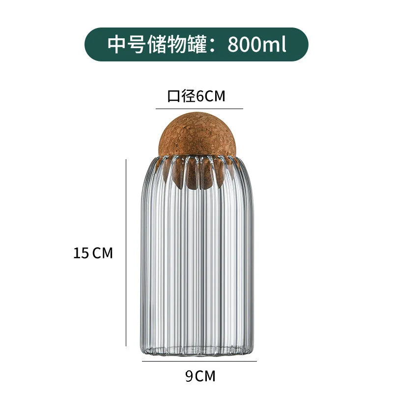 Glass Storage Jars with Airtight Wooden Lids Modern Pantry Containers for Coffee Tea Sugar Spices Kitchen Counter Jars