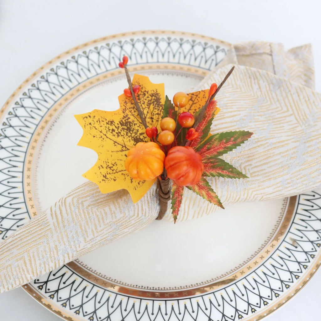 Linen Woven Napkin Ring 2025 Christmas Table Decoration Napkin Holder Wedding 2026 New Year Accessories Kitchen Party Supplies