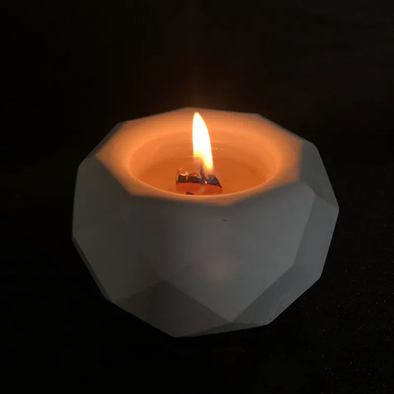 Round Concrete Candle Jar Silicone Mould Diy Handmade Succulent Cement Planter Resin Silicone Mold Gypsum Storage Box Home Decor