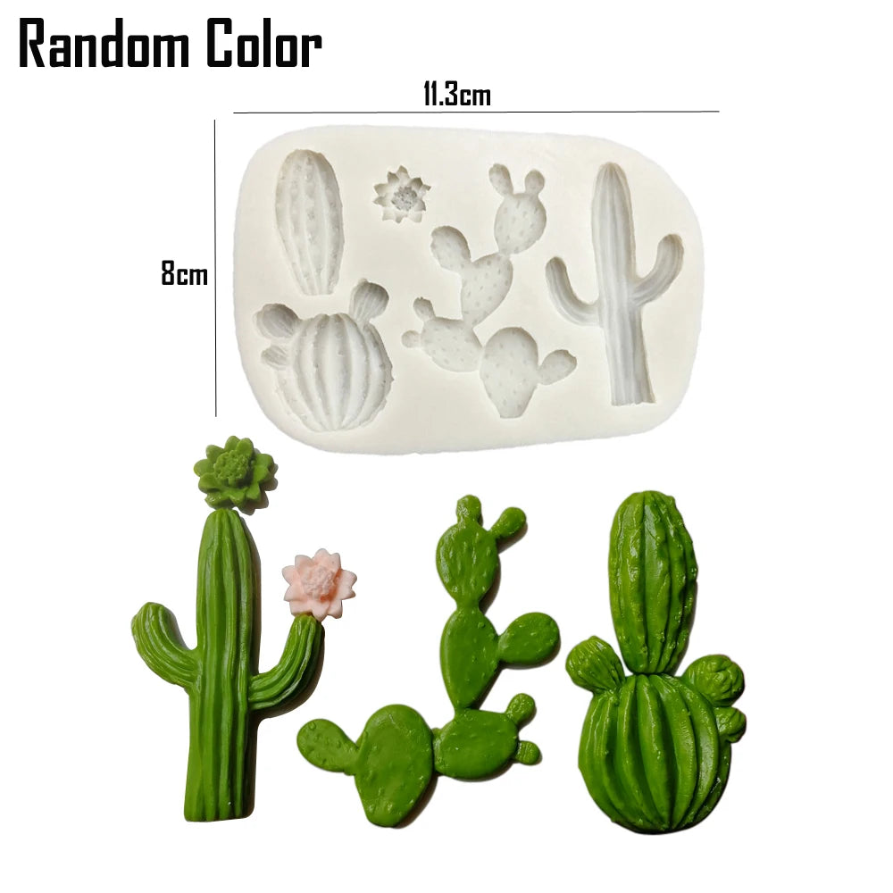 Kinds of Cactus Candle Candy Silicone Mold Aromatherapy Gypsum diy Handmade Succulent Plaster Resin Soap Baking Mould M2740