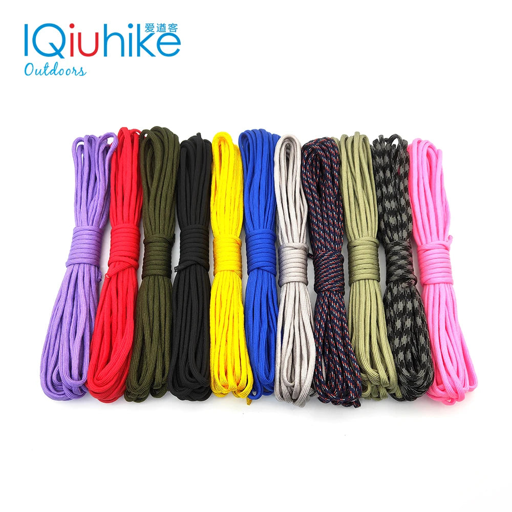 5 Meters 10M 20M 31M Paracord 550 Parachute Cord Lanyard Mil Spec Type III 7 Strand Camping Survival Equipment Tents Rope