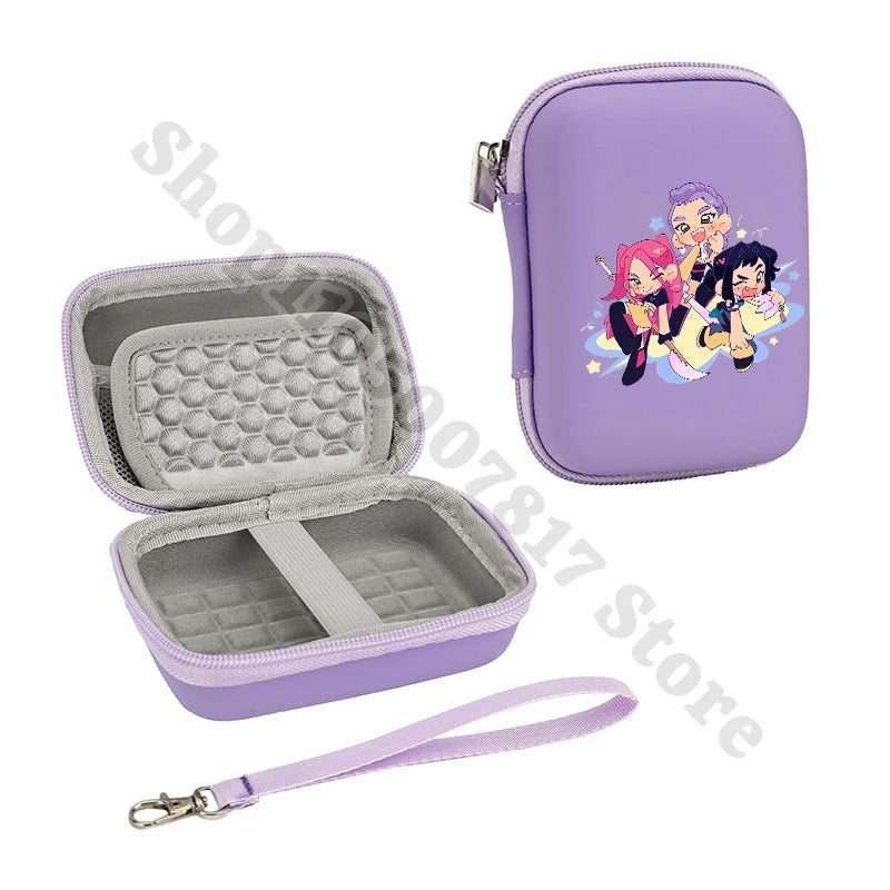 KPop Demon Hunters Fashion Camera Portable Protective Case Divider Compartment Storage Bag for Digital Device Organize Container