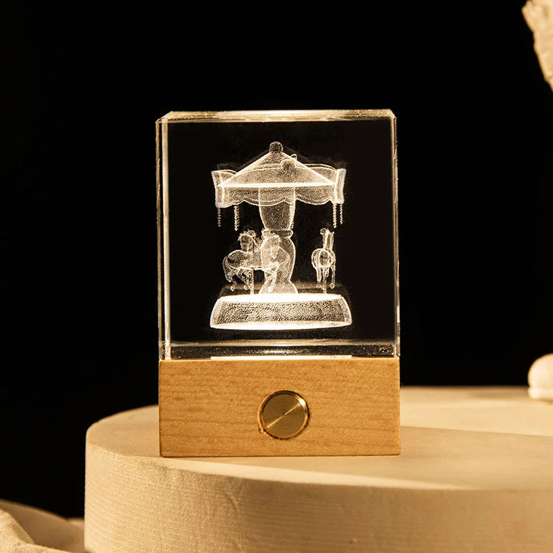 Astronomy Galaxy 3D Crystal Ball Table Lamp Moon Planet Galaxy Decor for Home Children's Table Lamp Party Birthday Xmas