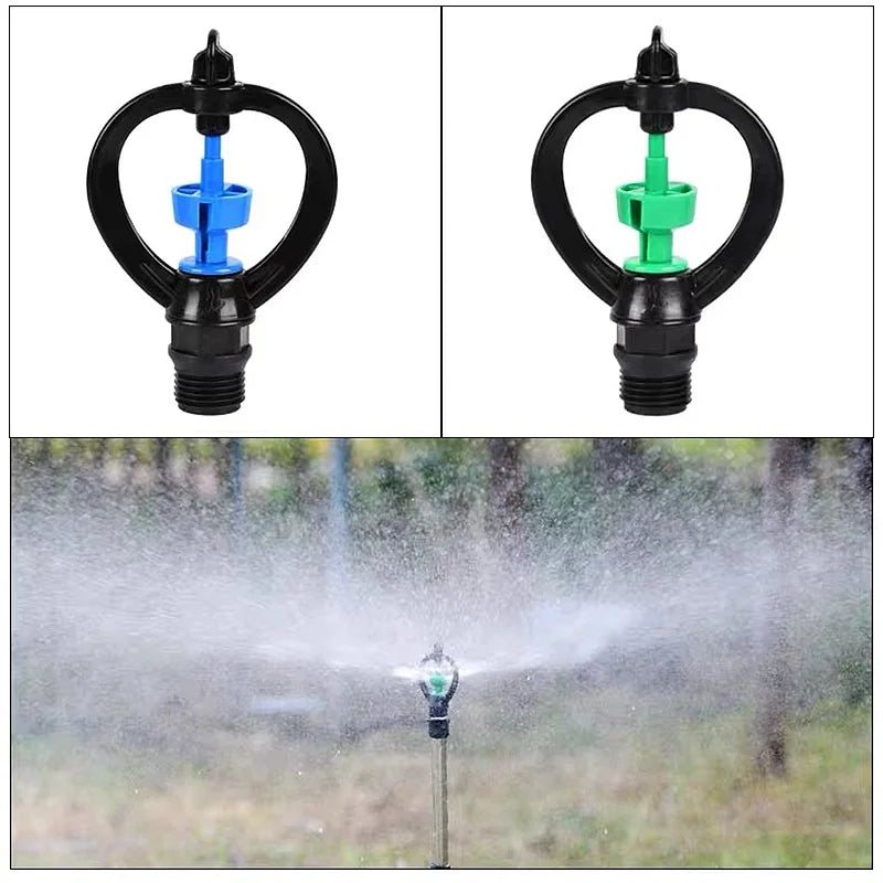2PCS Spray Rotating Nozzle Garden Greenhouse Atomization System Dripper Drip Refraction Roatory Irrigation Mist Emitter Stake