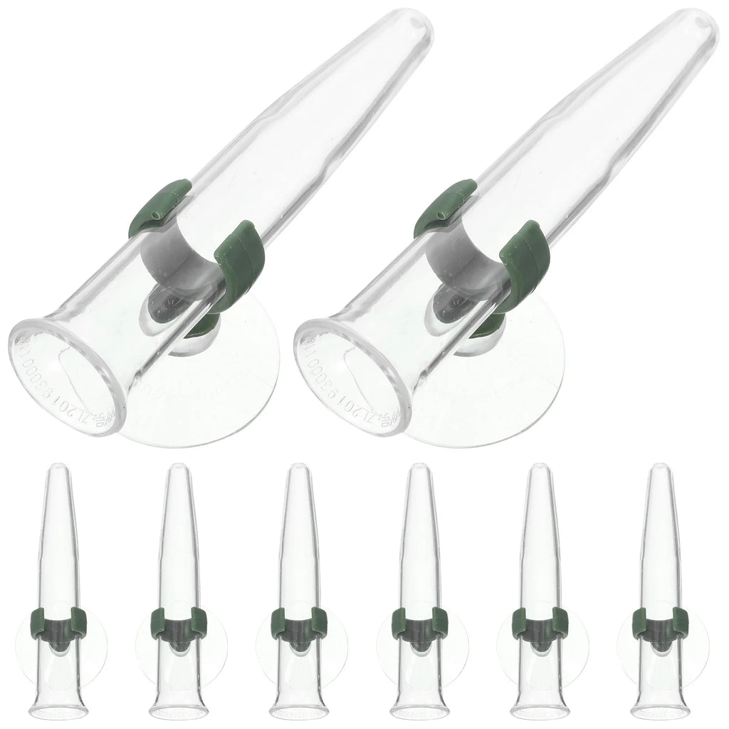 8Pcs Suction Cup Flower Water Tubes Plastic Nutrient Vials for Florist Arrangement Flower Preservation Vase Storage