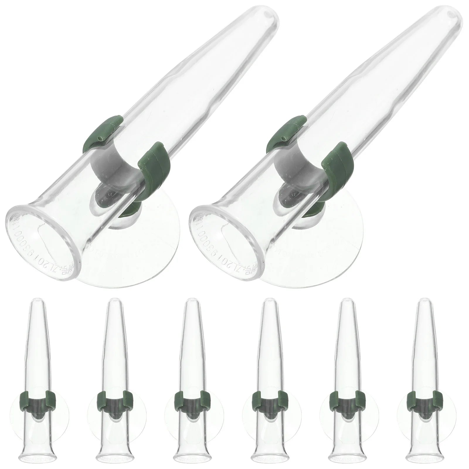 8Pcs Suction Cup Flower Water Tubes Plastic Nutrient Vials for Florist Arrangement Flower Preservation Vase Storage