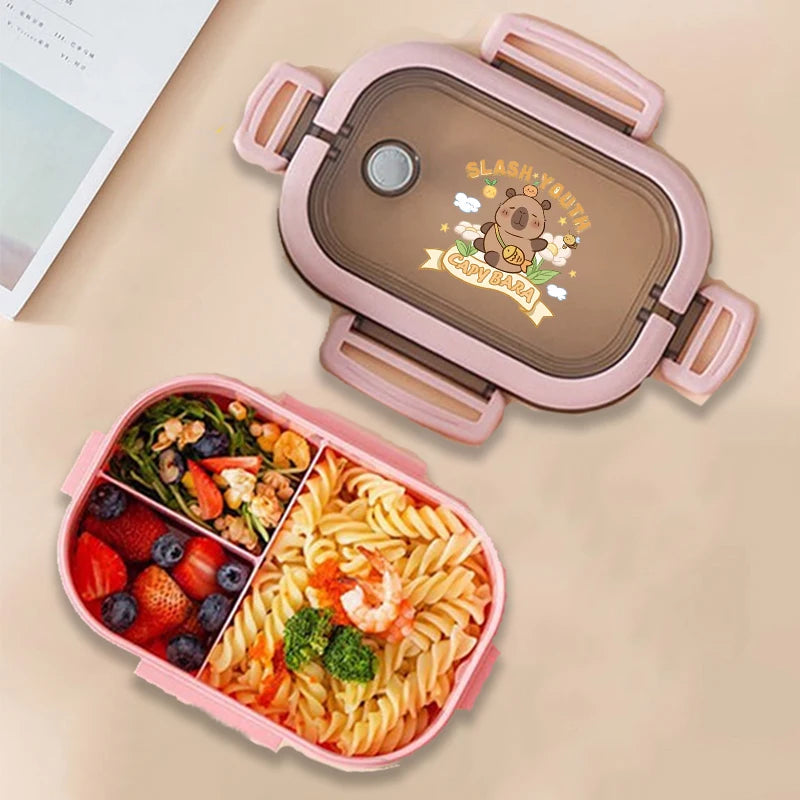 Capybara Bento Lunch Box Anime Animals Print Food Storage Containers Kids School Picnic Lunchbox Boys Girls Office Dinner Cases