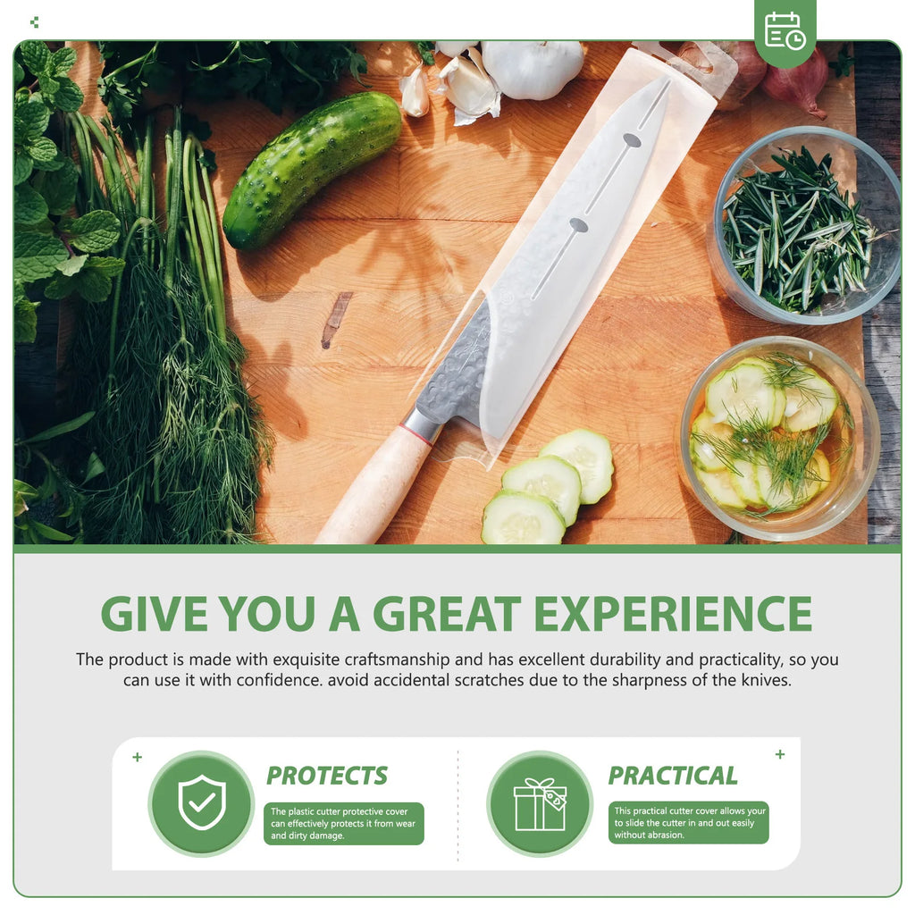 4Pcs Professional Cutter Sleeves Exquisite Craftsmanship Finger Safe Drawer Rummage Protection Kitchen Gadget White