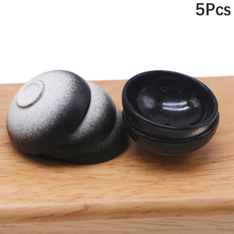 5Pcs 1:12 Dollhouse Miniature Fruit Bowl Salad Bowl Soup Plate Mini Cutlery Kitchen Tableware Decor Toy Doll House Accessories