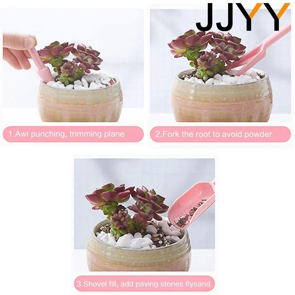 4Pcs Mini Garden Tools Succulent Potting Kit Starter Kit Transplanting Tools for Home Decor