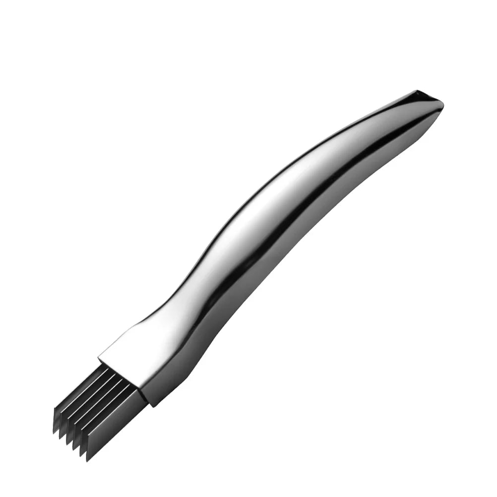 Green Onion Cutter 6 Blade Sturdy Stainless Steel Scallion Slicer Kitchen Tool Vegetable Cutter Non Slip Labor Saving Handle