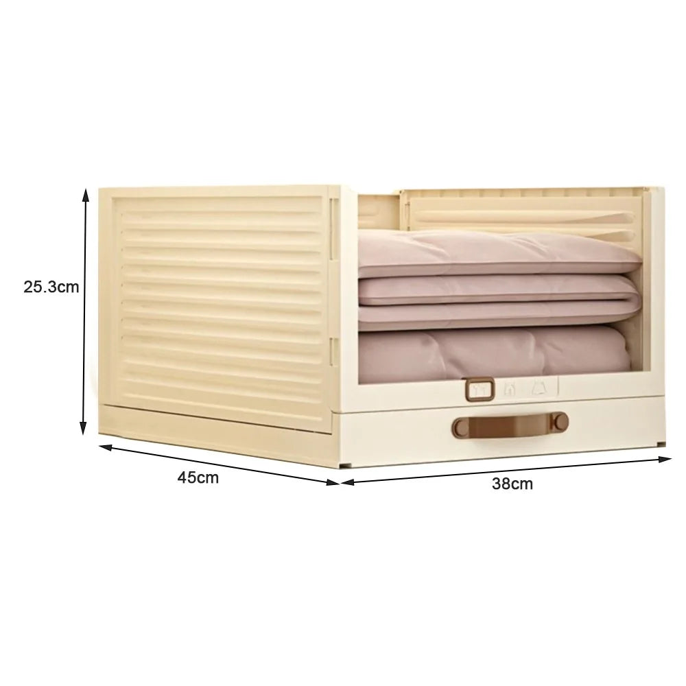 Household Plastic Drawer Organizer Foldable Pull Out Cabinet Storage Stackable With Handle Kitchen Organizers Desktop Sundries