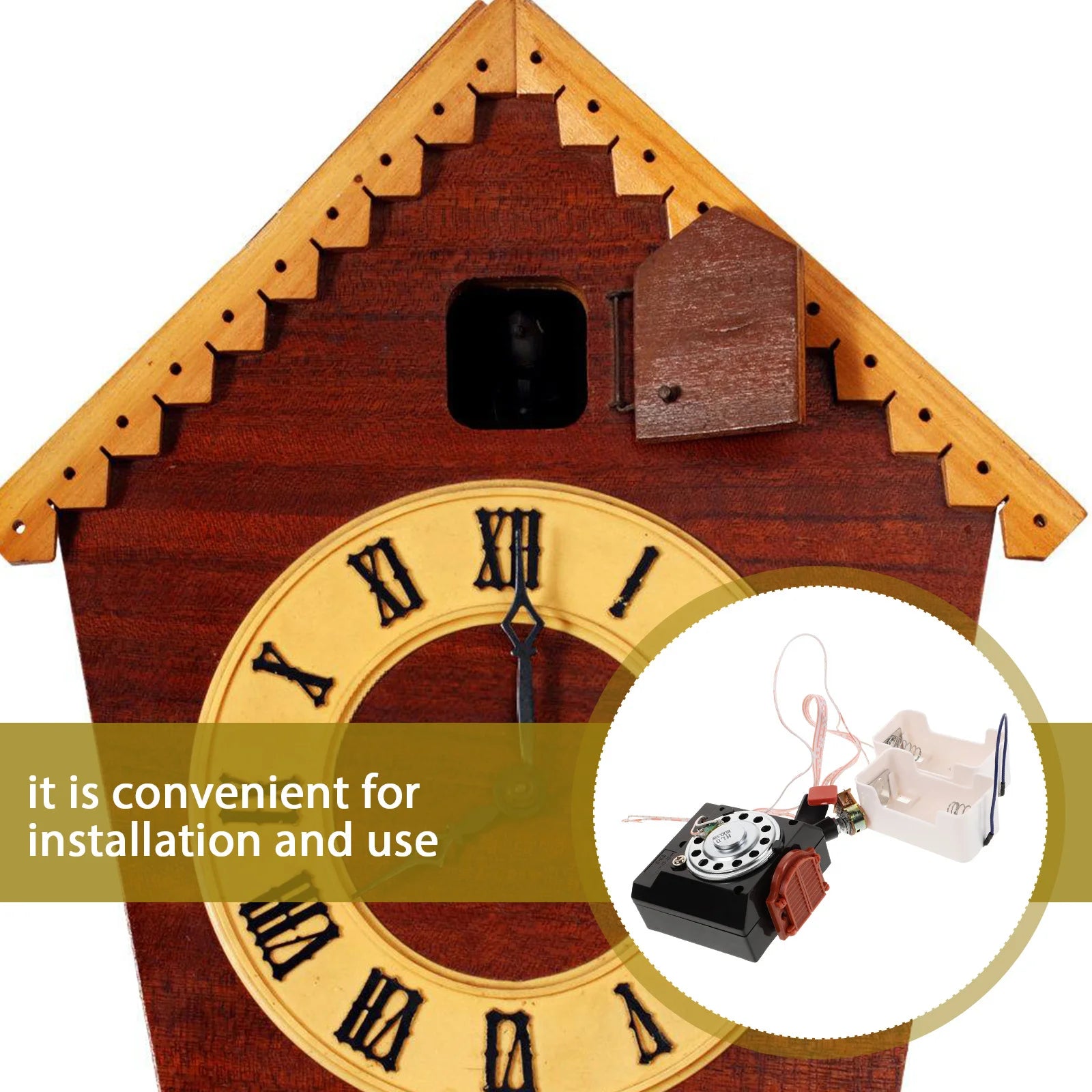 Cuckoo Clock Movement Wall Mounted Silent Quartz Mechanism Replacement For Vintage Decorative Pendulum Wall Clock Repair Kit