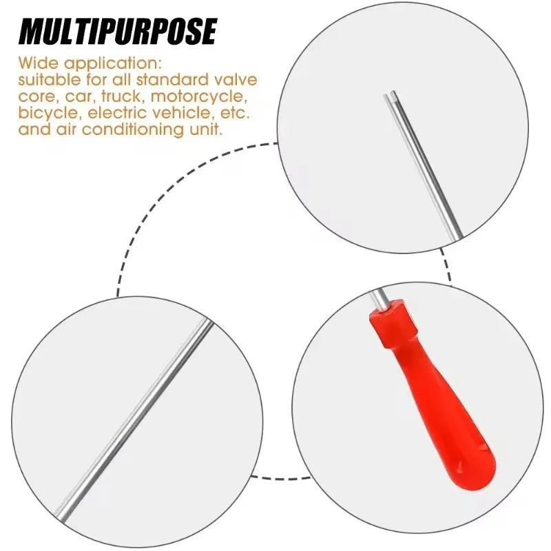 Car Valve Core Screwdriver Wrench Universal Auto Bicycle Wheel Tire Valve Stem Core Remover Valve Core Install Disassembly Tools