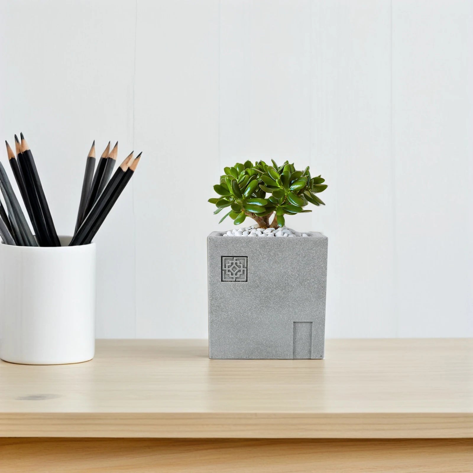 Stone Flower Pot Planter Decorative Sandstone Garden Bonsai Stand Powder Container Sturdy Microlandscape Base Funny