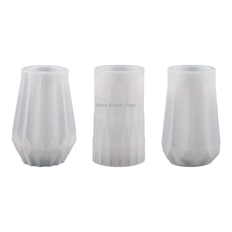 DIY Flower Pot Silicone Molds Cement Concrete Plaster Candle Jar Box Pottery Mould Handmade Planter Gardening Decor Clay Molds