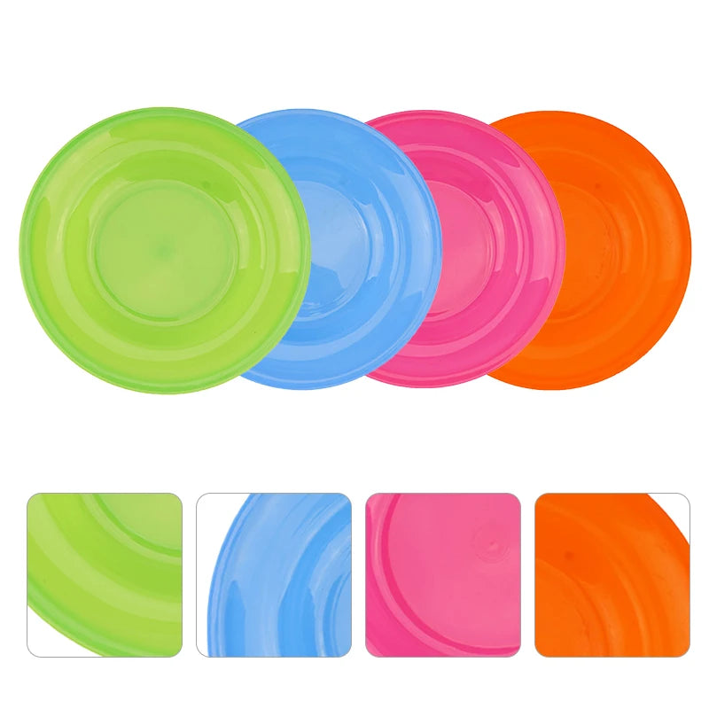 6Pcs Plastic Dinner Plate Dessert Plate Reusable Suitable For Picnic Kitchen Dishwasher Safe Dinner Plate For Home Parties