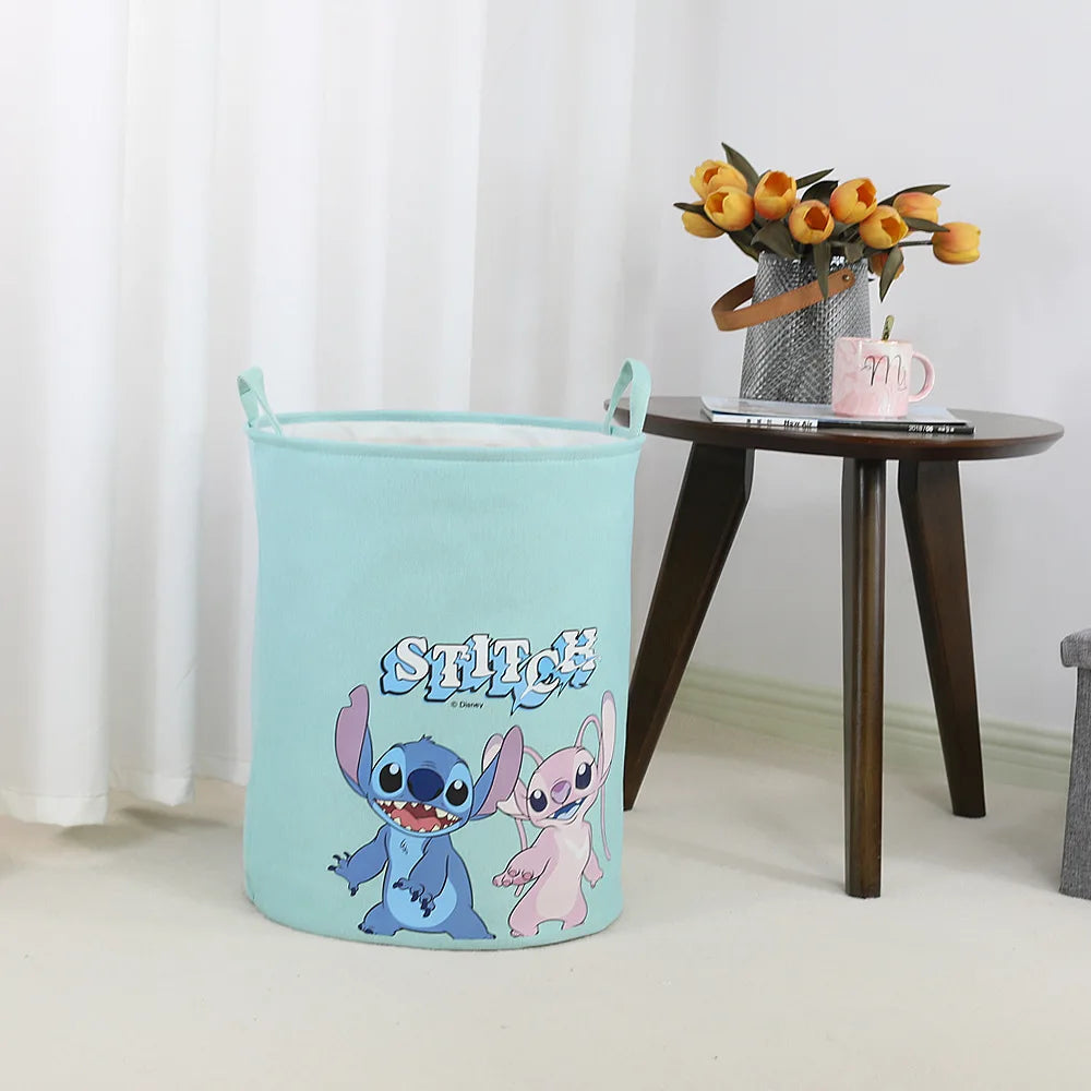 Stitch Storage Basket Cartoon Cute Figure Foldable Large Capacity Household Dirty Clothes Laundry Bathroom Dormitory Supplies