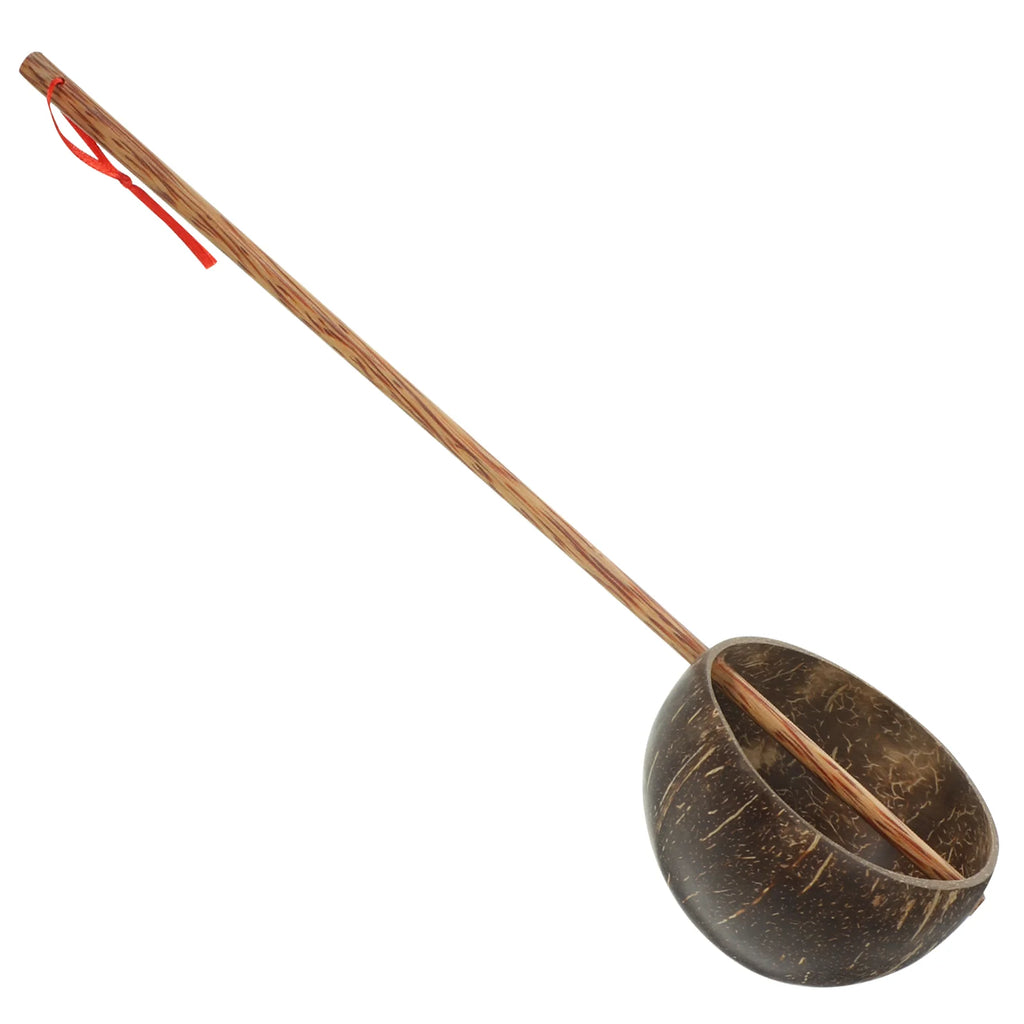 Wooden Coconut Shell Water Scoop Sturdy Bath Spoon Multipurpose Kitchen Ladle Creative Sauna Spoon Household Bathroom Scoop