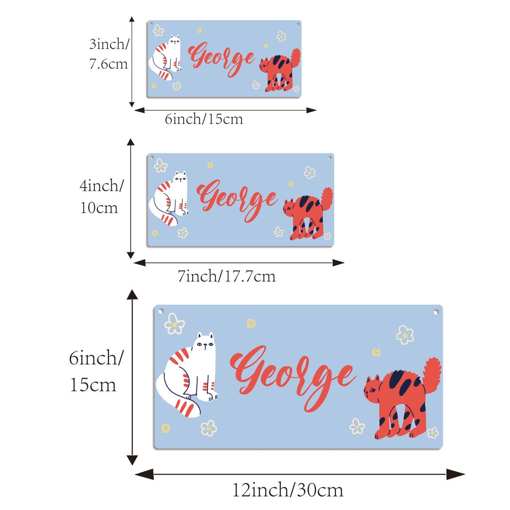 1 pc cute cat Customized Name Hanging Plaque Garden Plaque Wall Art Decor For Bedroom Decor