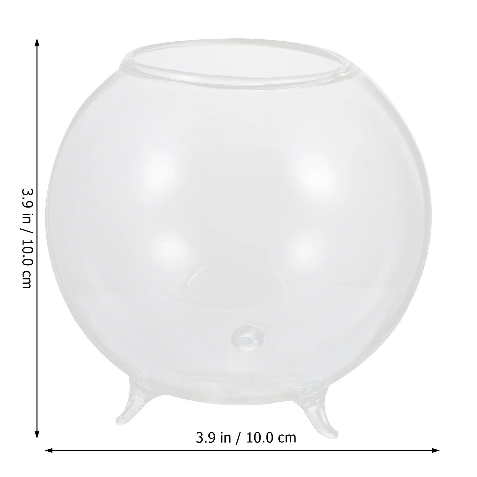 Creative Glass Vase Flower Arrangement Container Transparent Round Modern Chic Home Office Hotel Table Decoration