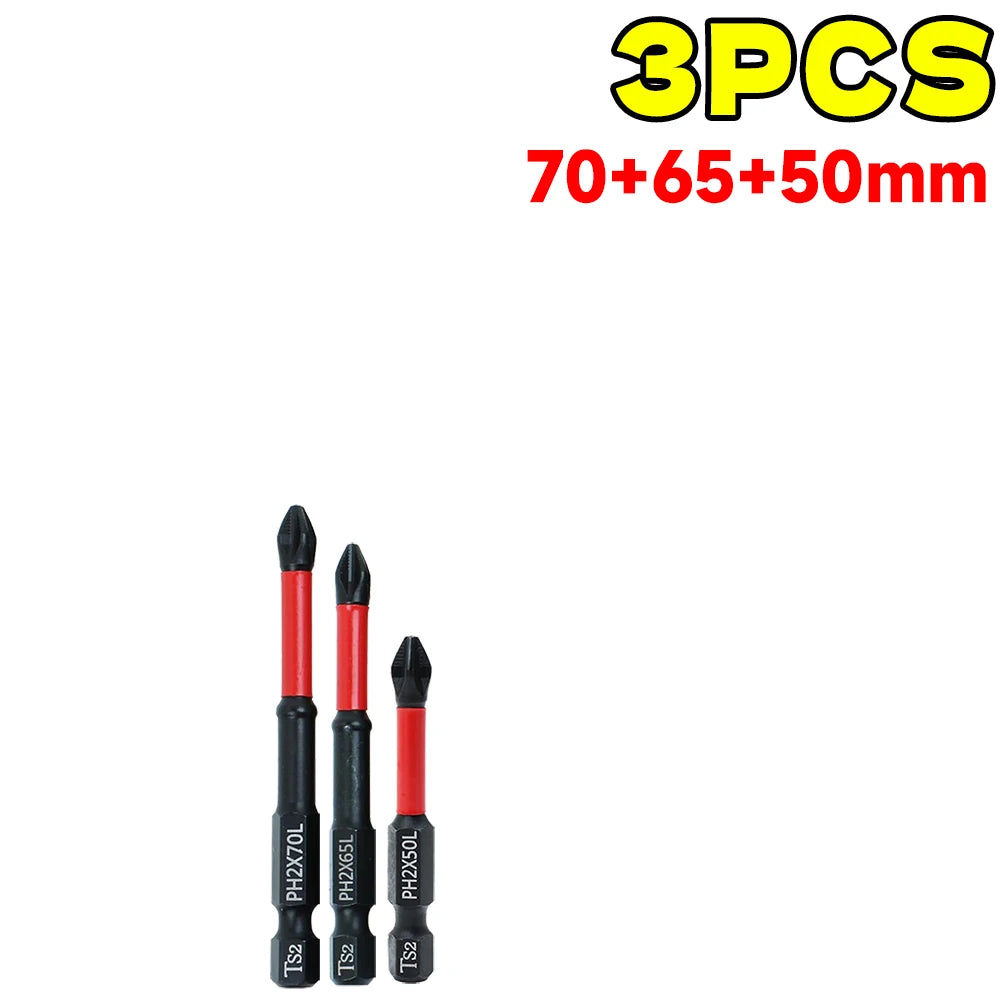 Powerful Magnetic Phillips Screwdriver Set Alloy Steel Anti-skid Electric Screwdriver Bits Impact Drill Bits Car Handheld Tools