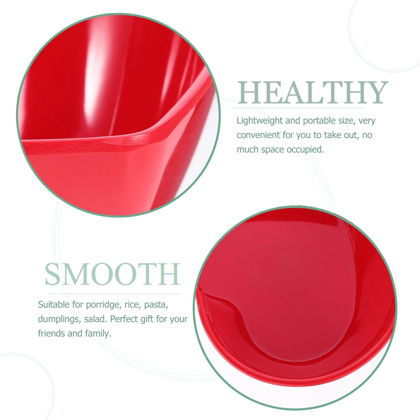 Heart Shaped Salad Bowl Red Premium Melamine Lightweight Non-Slip Bowl For Party Camping Bbq Picnic Household Kitchen