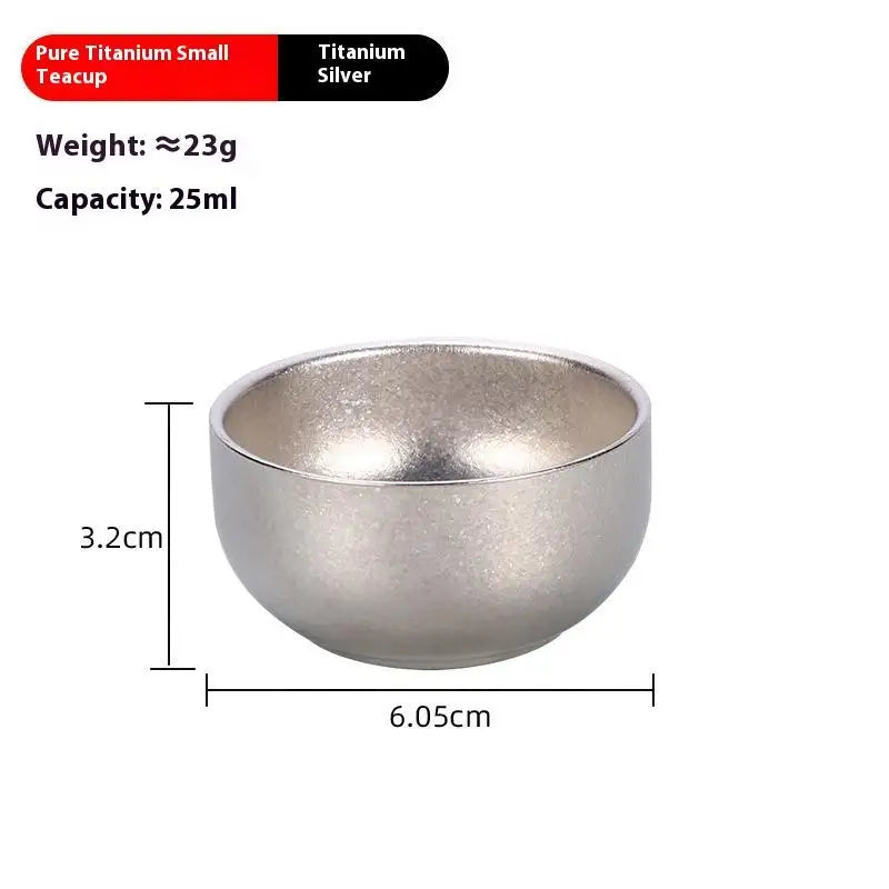 Pure Titanium Small Tea Cup Coffee For Outdoor Portable Camping Coffee And Tea Tableware Brewing Hiking Tea Cup Teapot