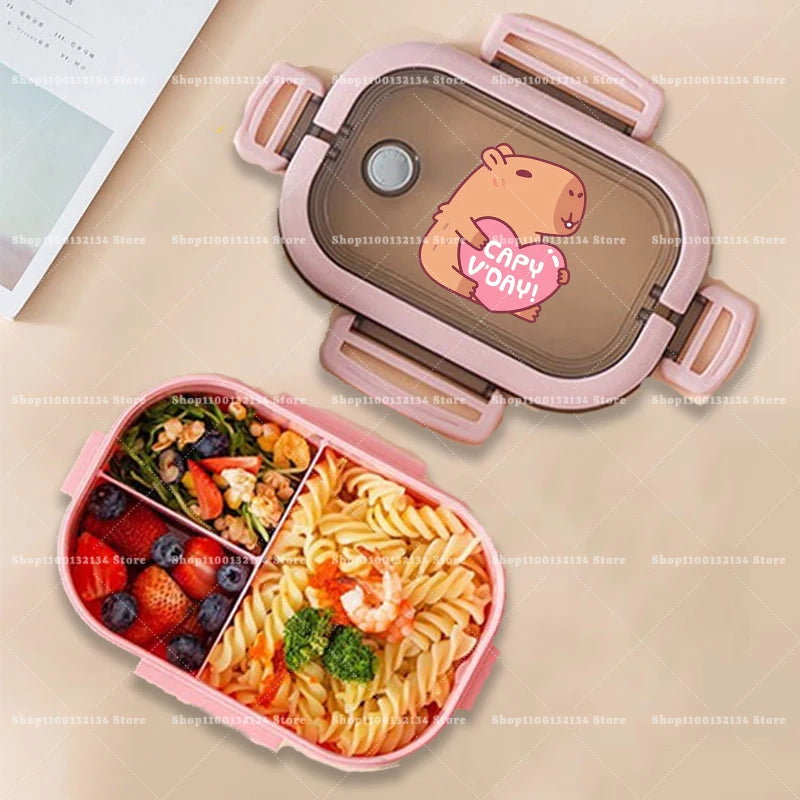 Capybara Bento Lunch Box Anime Animals Print Food Storage Containers Kids School Picnic Lunchbox Boys Girls Office Dinner Cases