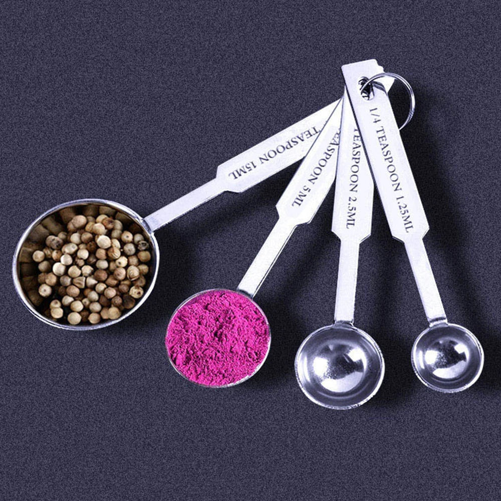 Stackable Measuring Cups and Spoons Set Baking Tools Stainless Steel Coffee Measuring Spoon Kitchen Accessories 1/4/6 PCS