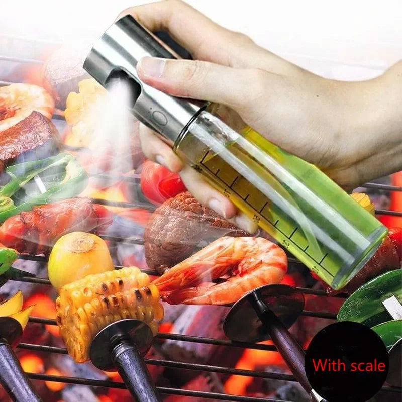 Kitchen Baking stainless steel Olive Oil Sprayer Spray Empty Bottle Vinegar  Dispenser Cooking Salad BBQ